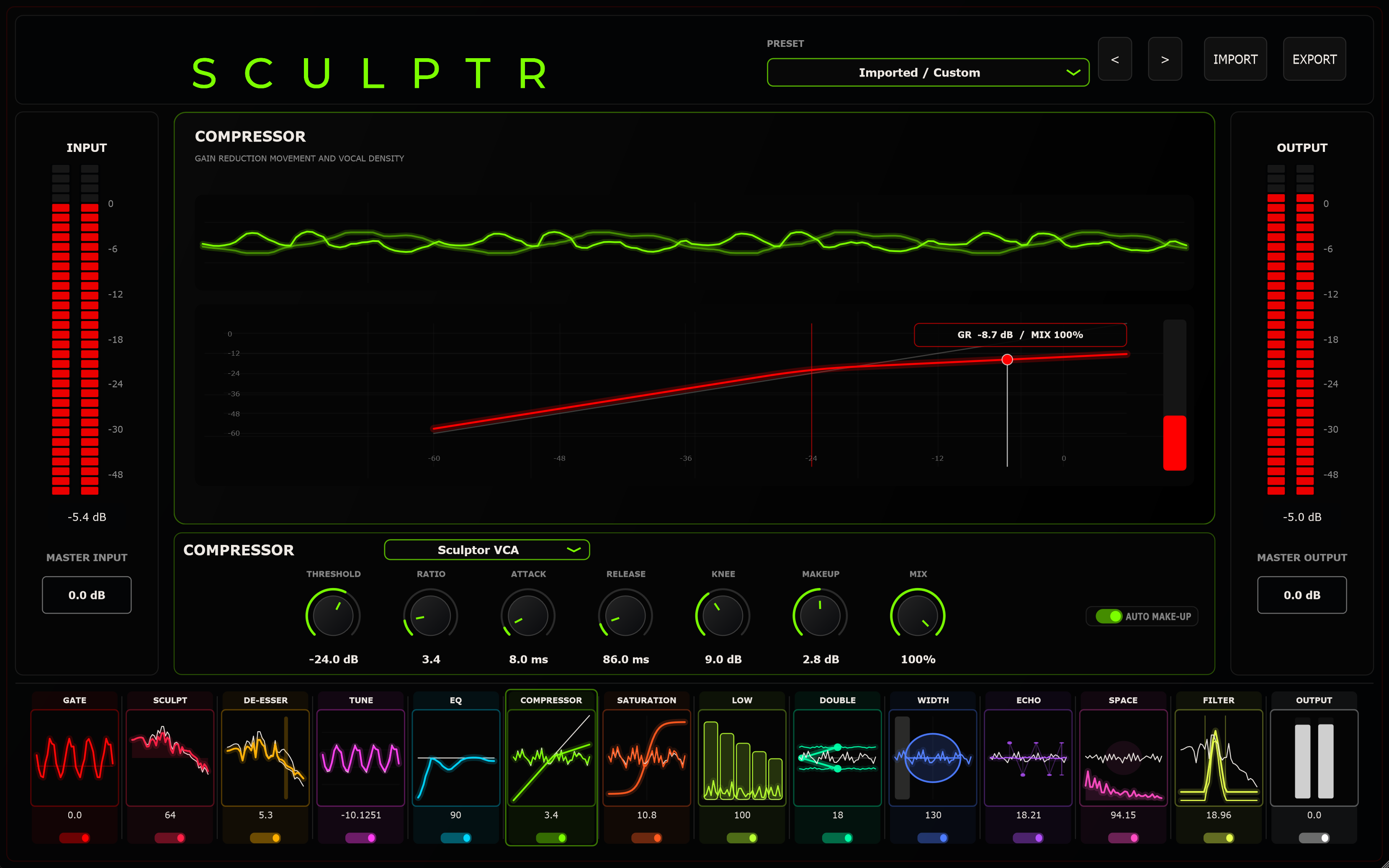 SCULPTR compressor module screenshot