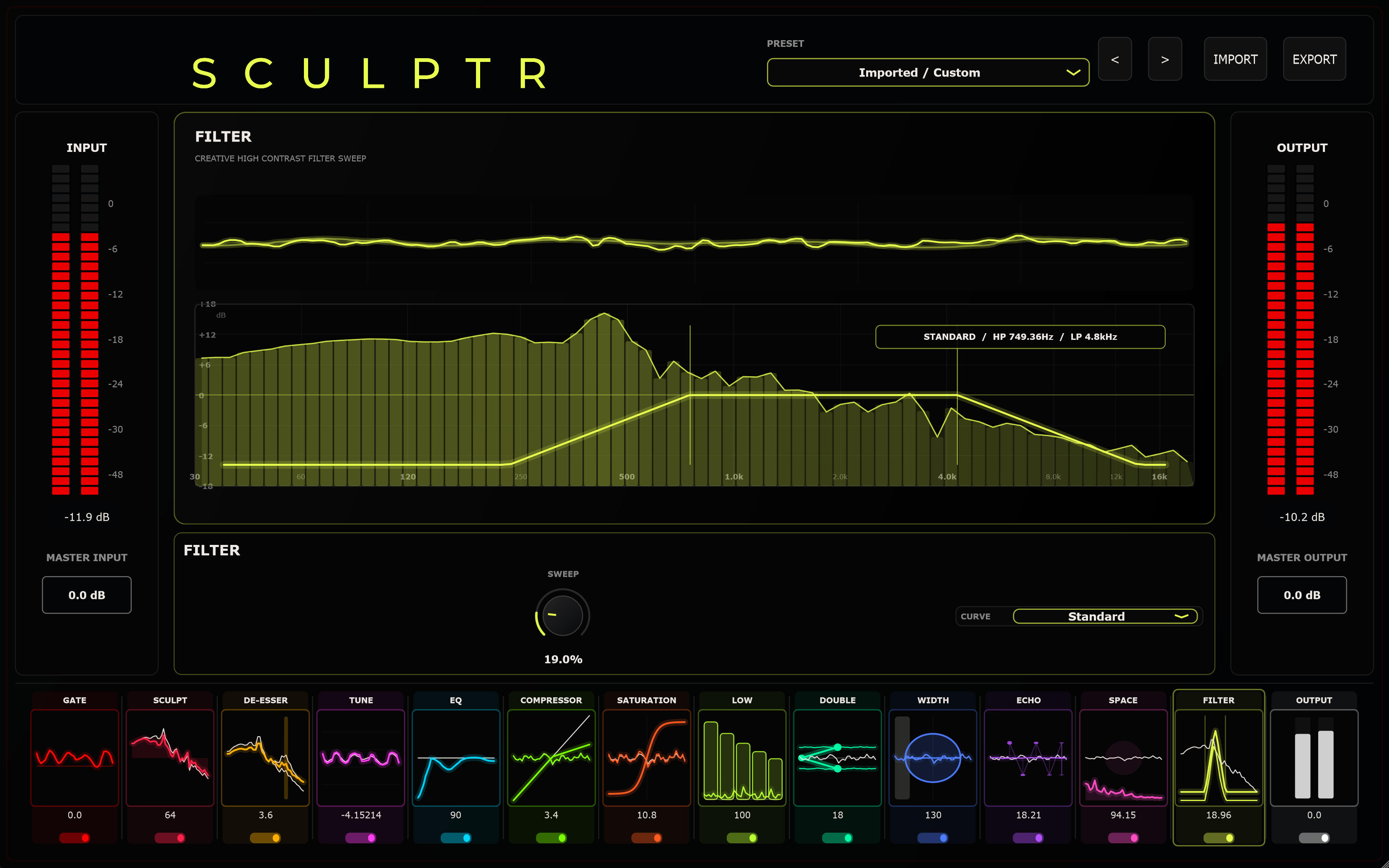 Filter module preview
