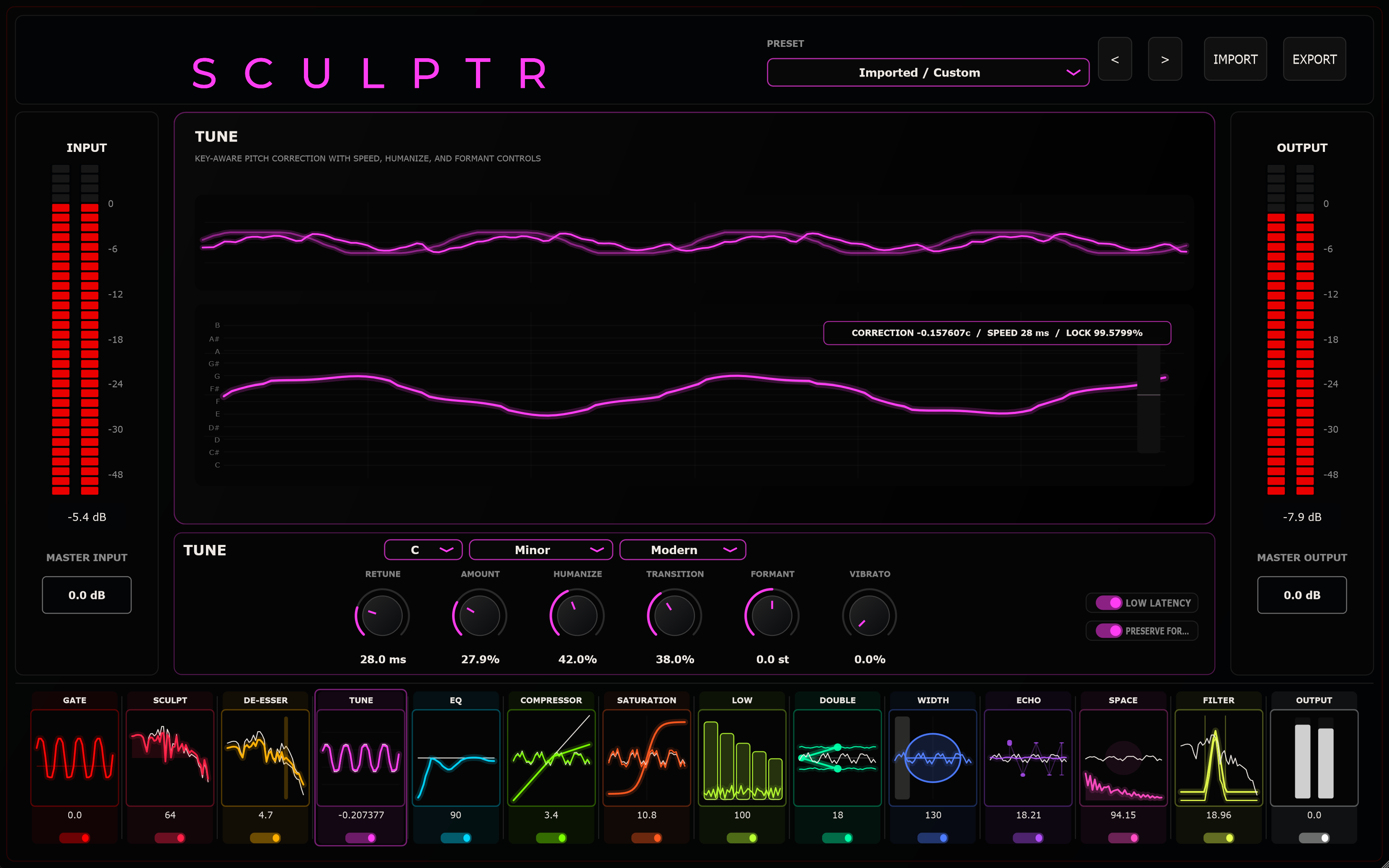 Tune module preview